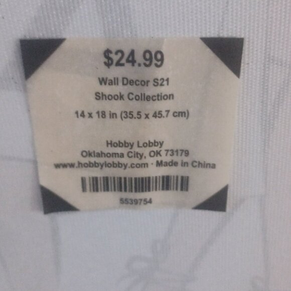 Wall Cute Designer Art from Hobby Lobby Shoes Fashion 14" x 18" - Picture 4 of 6